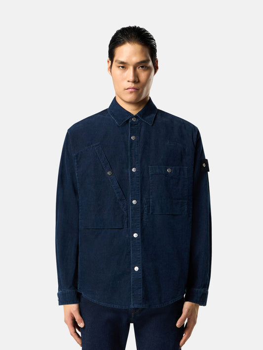 1100008 INDIGO MICRO CORDUROY-RINSED