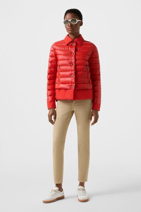 Audrey Lightweight Down Jacket In Red