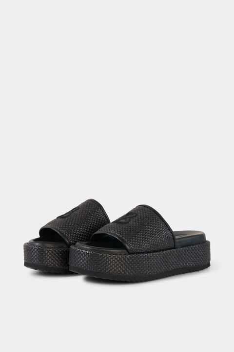 Sorrento Platform Sandals In Black