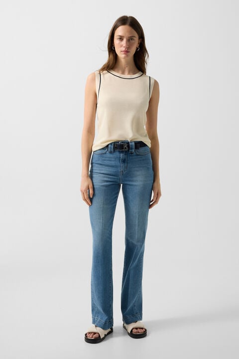 Knitted Top Phia In Cream