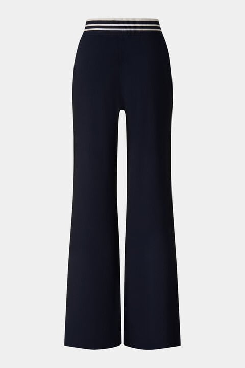 Josie Knitted Trousers In Navy Blue
