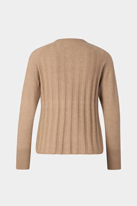 Tanja Virgin Wool Cashmere Cardigan In Camel