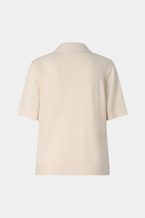 Maureen Virgin Wool Polo Shirt In Cream