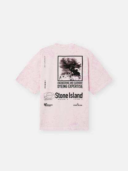 2100021 COMBED ORGANIC COTTON JERSEY 'PAINTBALL' TREATMENT
