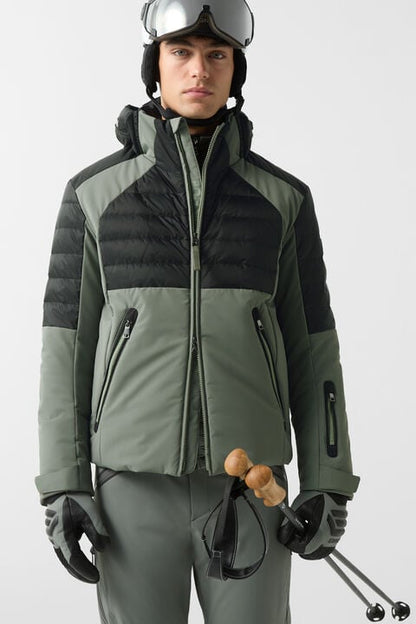 Henik Down Ski Jacket In Eucalyptus/Black