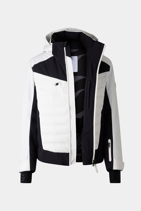 Feliks Down Ski Jacket In White/Black