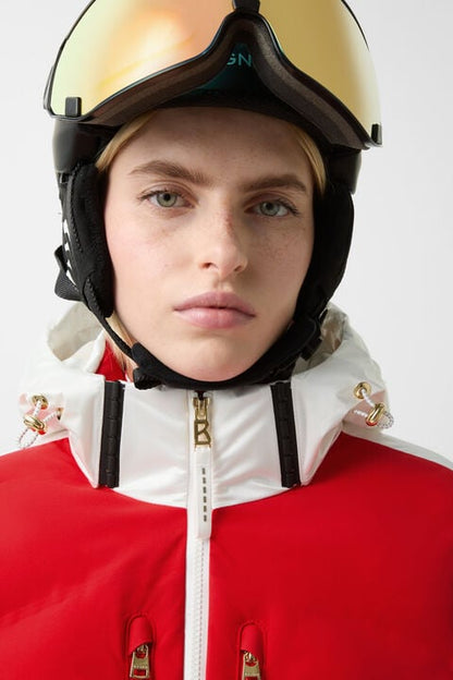 Kira Quilted Jacket In Red/White