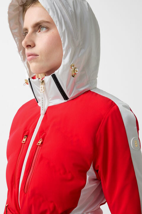 Kira Quilted Jacket In Red/White