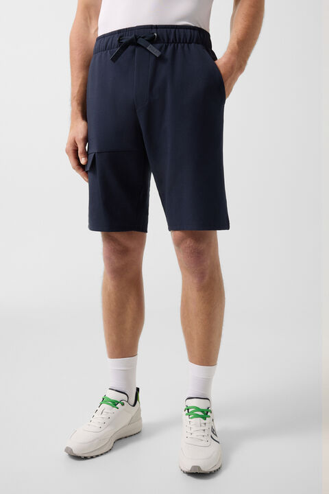 Denny Cargo Sweatshorts In Navy Blue
