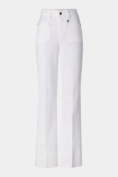 Flared Fit Jeans Devin In White