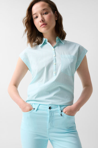 7/8 Slim Fit Jeans Julie In Cyan-Blue