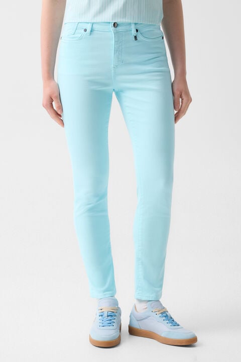7/8 Slim Fit Jeans Julie In Cyan-Blue