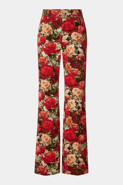 Flared Fit Jeans Jody In Red/Green