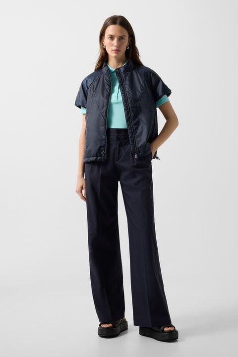 Pleated Trousers Amy In Navy Blue