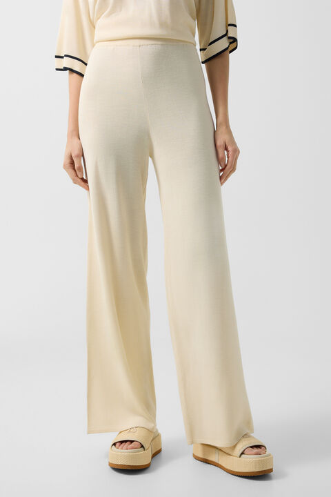 Paula Knitted Trousers In Cream