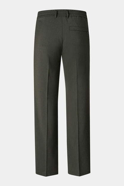 Marcus Virgin Wool Trousers In Olive Green