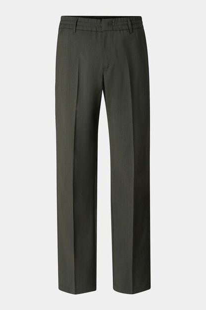 Marcus Virgin Wool Trousers In Olive Green