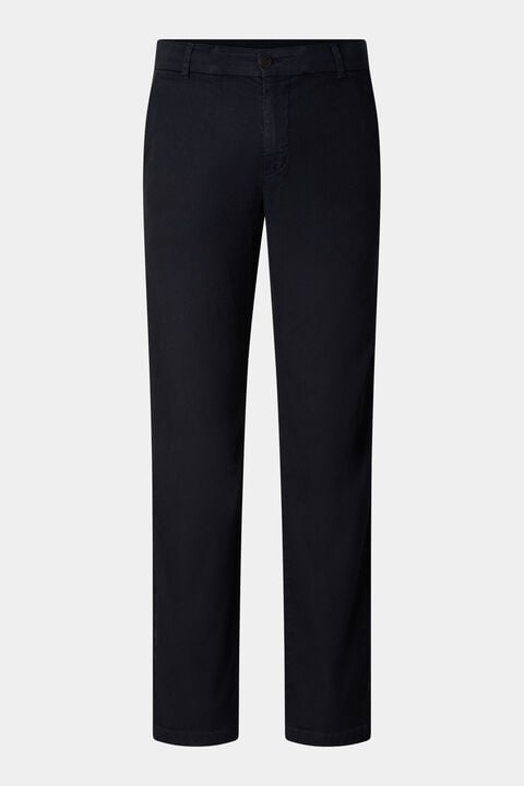 Linen Mix Chinos Riley Casual In Black