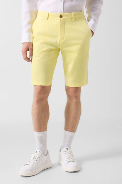 Miami Cotton Shorts In Yellow