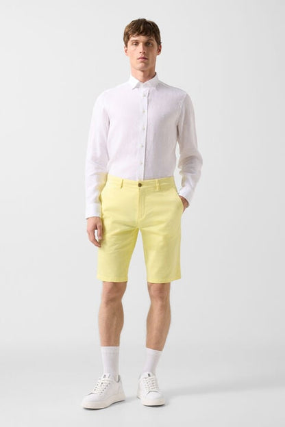 Miami Cotton Shorts In Yellow