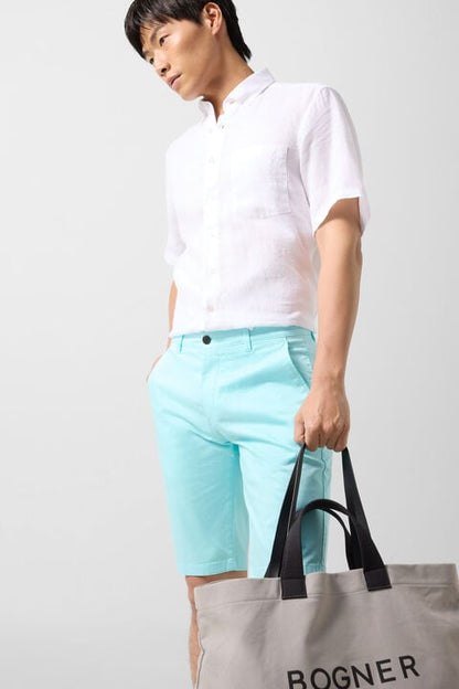 Miami cotton shorts in Cyan-blue