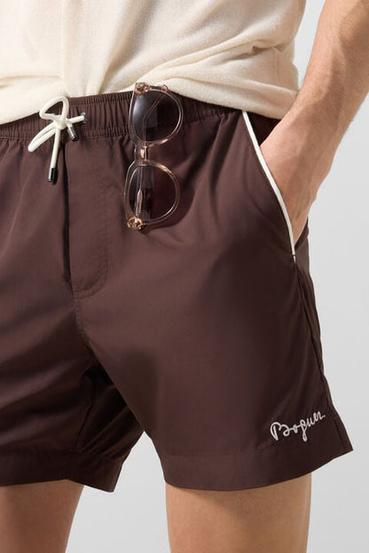 Paul Swim Trunks In Dark Brown