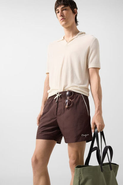 Paul Swim Trunks In Dark Brown