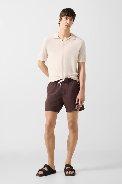 Paul Swim Trunks In Dark Brown