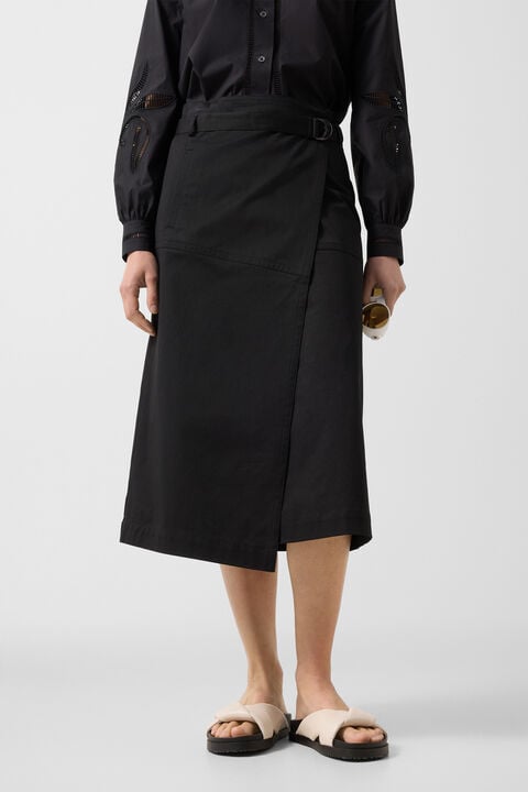 Jocy Wrap Skirt In Black
