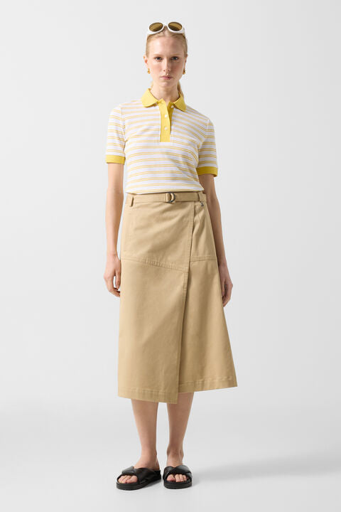 Jocy Wrap Skirt In Camel