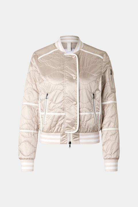 Lia Quilted Jacket In Sand