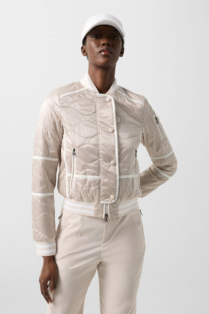Lia Quilted Jacket In Sand