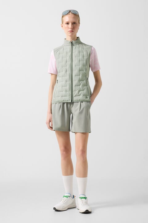 Lina Hybrid Waistcoat In Eucalyptus
