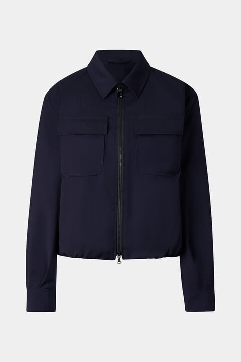 Tracy Shirt Jacket In Navy Blue
