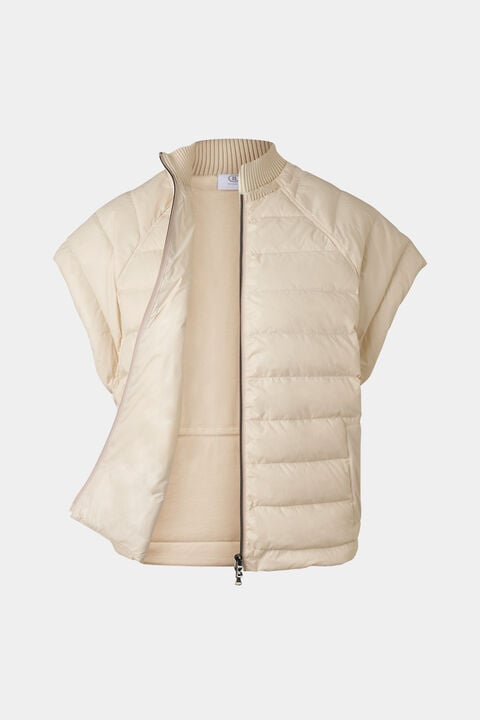 Nahla Hybrid Down Waistcoat In Sand