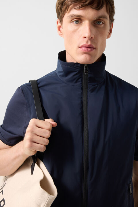 Jonny Lightweight Waistcoat In Navy Blue