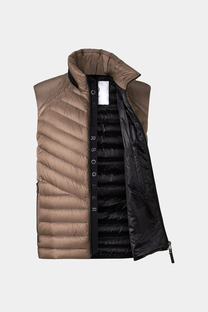 Lasse Lightweight Down Waistcoat In Mud