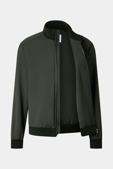 Virgin Wool Jacket Milan In Olive Green