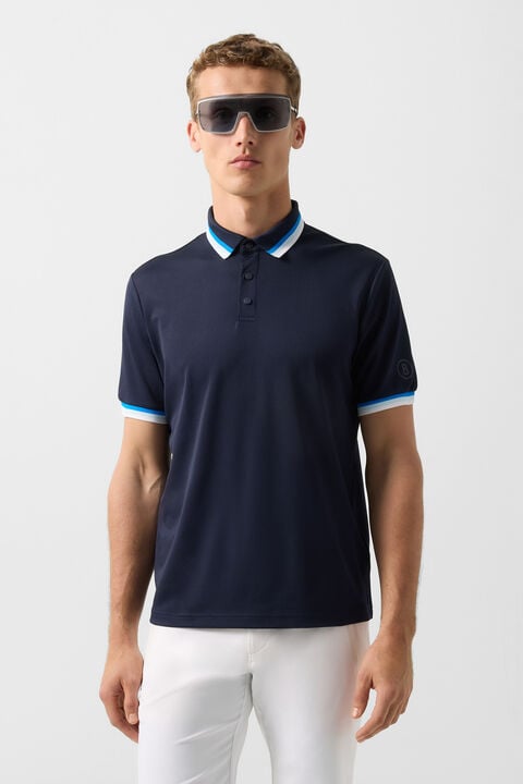 Arik Functional Short-Sleeved Top In Navy Blue