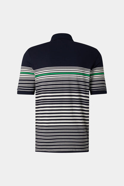 Jannes Polo Shirt In Navy Blue/White/Green