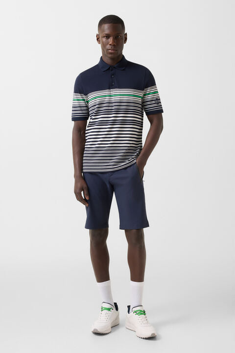 Jannes Polo Shirt In Navy Blue/White/Green