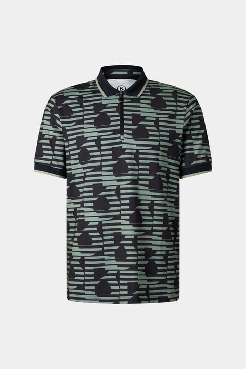 Valentin Functional Short-Sleeved Top In Black/Eucalyptus
