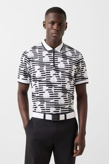 Valentin Functional Short-Sleeved Top In White/Black