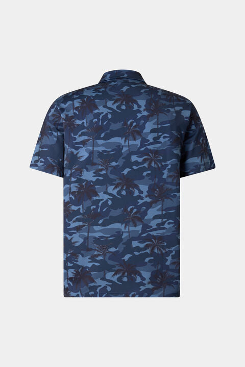 Taron Functional Short-Sleeved Top In Navy Blue
