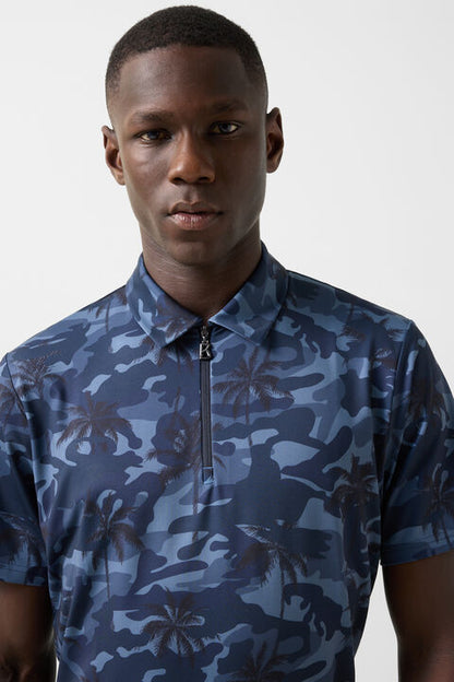 Taron Functional Short-Sleeved Top In Navy Blue