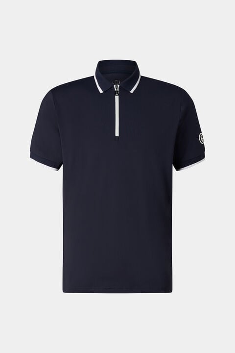 Cody Functional Short-Sleeved Top In Navy Blue