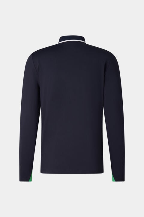 Jonah Polo Long-Sleeved Top In Navy Blue