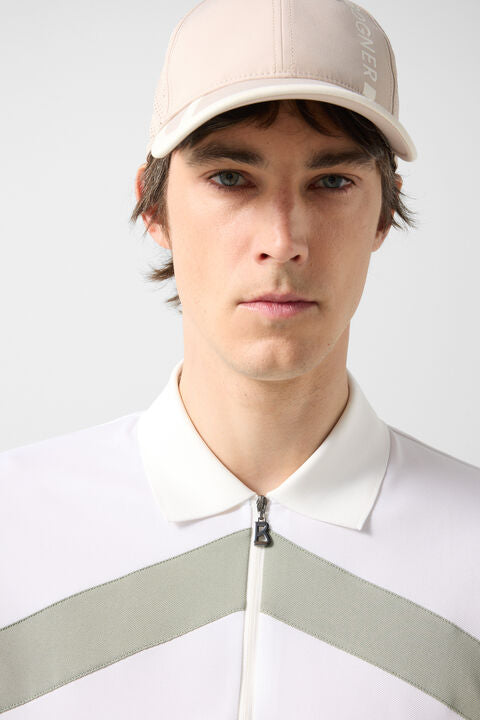 Cuno Functional Short-Sleeved Top In Eucalyptus/White