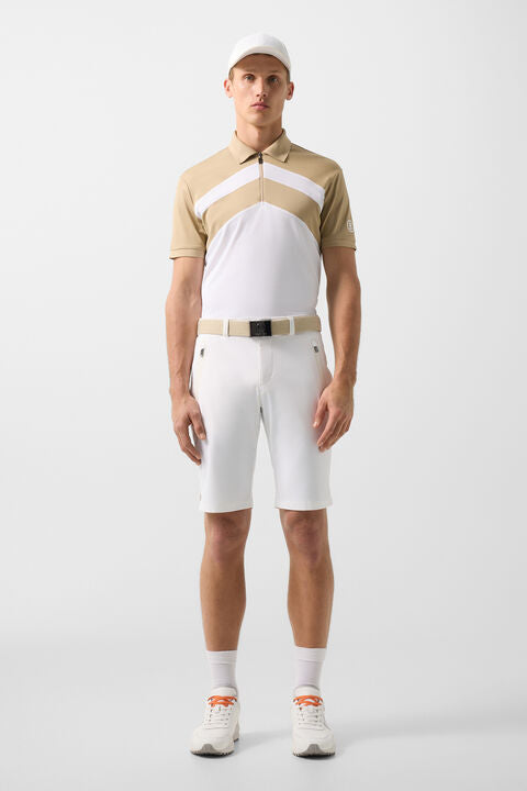 Cuno Functional Short-Sleeved Top In Beige/White