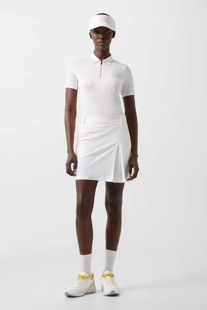 Caren Functional Short-Sleeved Top In White